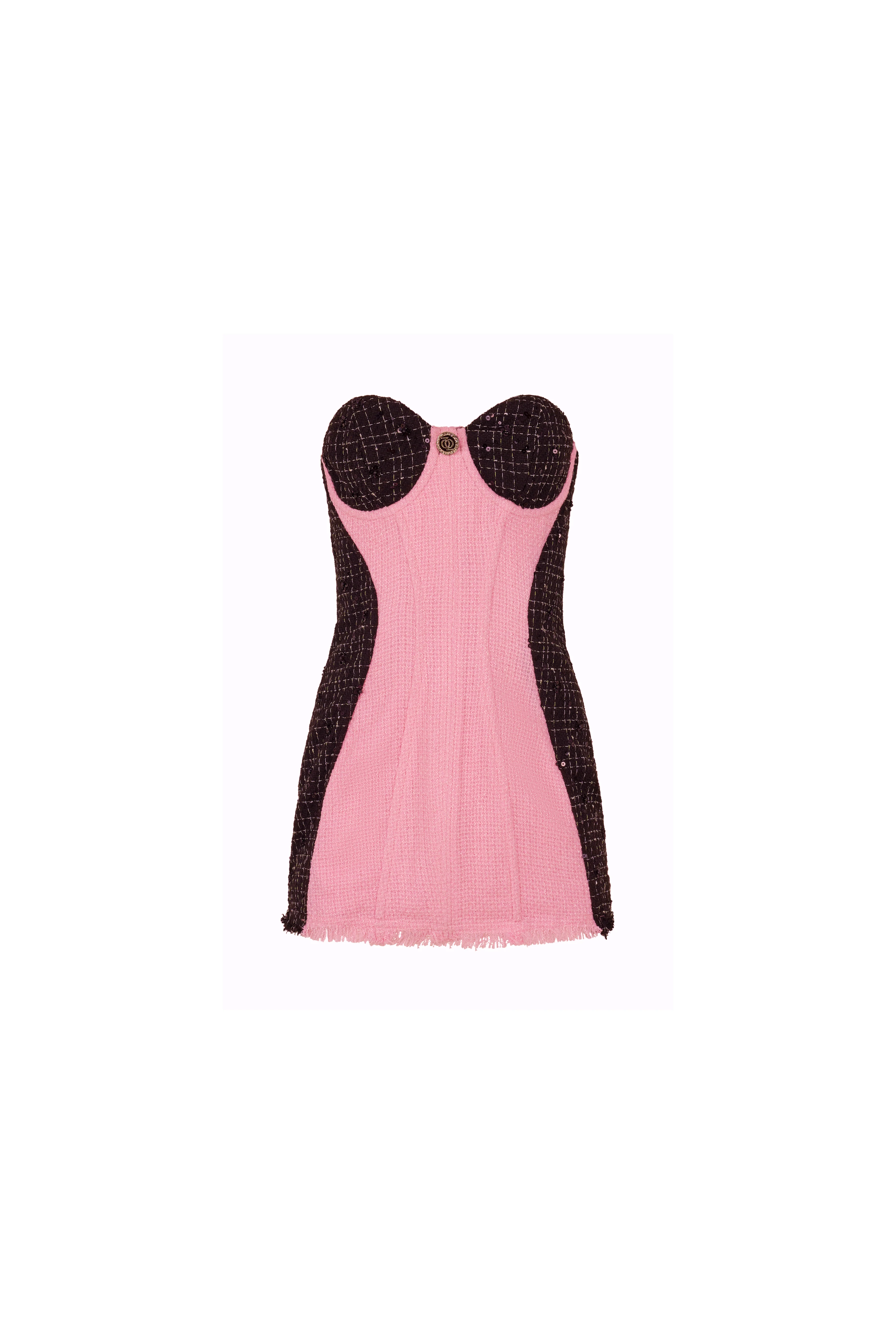 Out Of Office Tweed Dress Pink